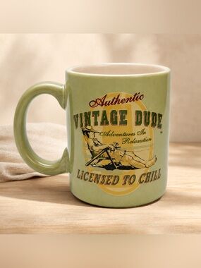 Laid Back Authentic Vintage Dude Coffee Mug Licensed to Chill